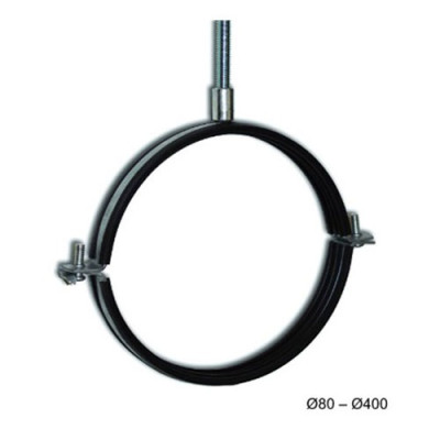 RVS ophangbeugel 315mm met rubber - OBMI315