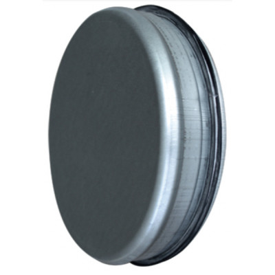 Deksel met rubber in gegalvaniseerd staal voor spirobuis - diameter 250mm - DDG250