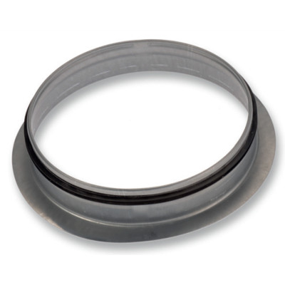 Recht aftakstuk 90Â° met rubber in gegalvaniseerd staal - diameter 150mm - APG150