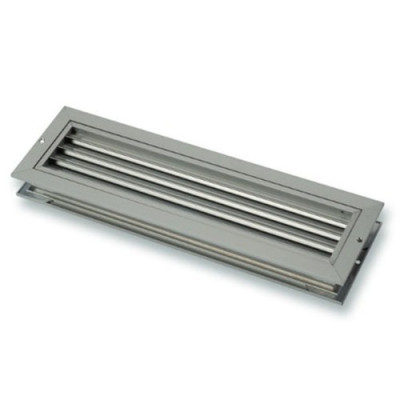 Deurrooster aluminium voor binnen- en buitendeur - DRR - 600x100mm - DRR600100