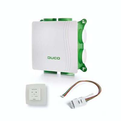 DucoBox Silent All-In-One RH â€“Â Ultra-stille Vocht Sensor &Â RF Schakelaar Ventilatieset 00004639