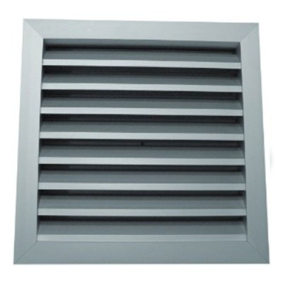 BLRG-1 - Rechthoekige buitenluchtrooster aluminium voor ventilatie 700x700mm - met insectengaas